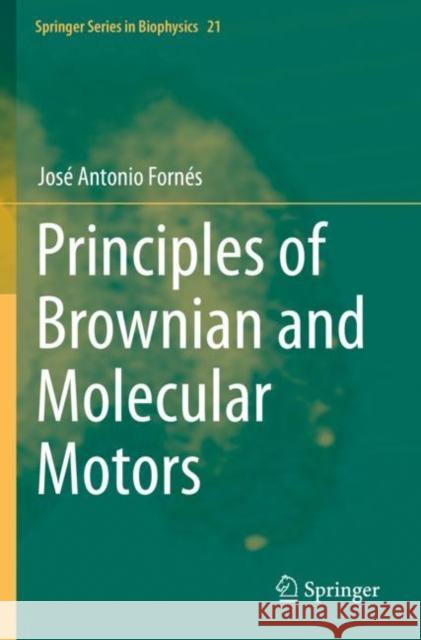 Principles of Brownian and Molecular Motors Fornés, José Antonio 9783030649593 Springer International Publishing