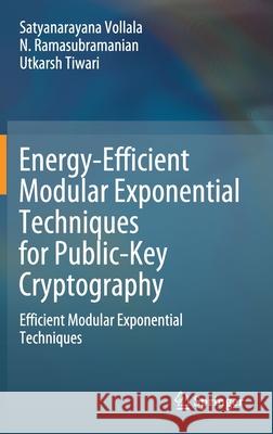 Energy-Efficient Modular Exponential Techniques for Public-Key Cryptography: Efficient Modular Exponential Techniques Satyanarayana Vollala N. Ramasubramanian 9783030745233 Springer