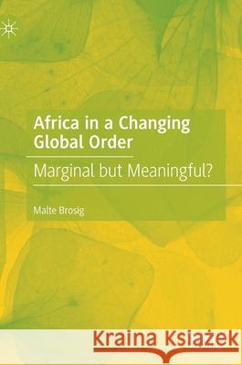 Africa in a Changing Global Order: Marginal But Meaningful? Malte Brosig 9783030754082