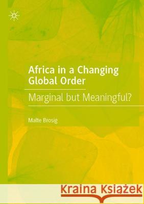 Africa in a Changing Global Order: Marginal but Meaningful? Brosig, Malte 9783030754112