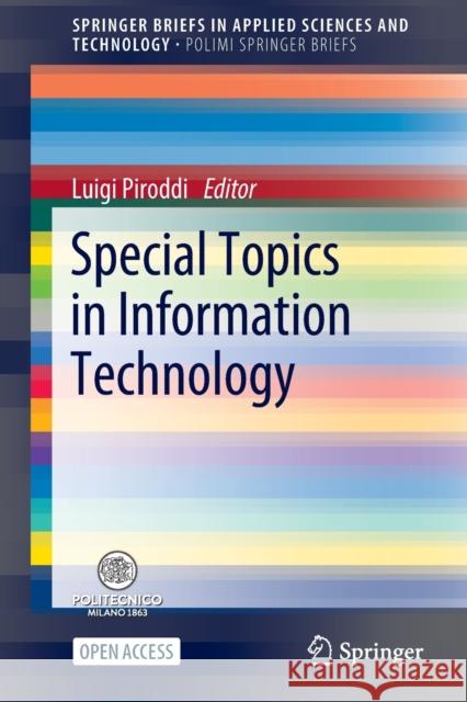Special Topics in Information Technology Luigi Piroddi 9783030859176 Springer