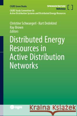 Distributed Energy Resources in Active Distribution Networks Christine Schwagerl Geza Joos 9783030913663 Springer