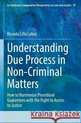 Understanding Due Process in Non-Criminal Matters Ricardo Lillo Lobos 9783030955366 Springer International Publishing