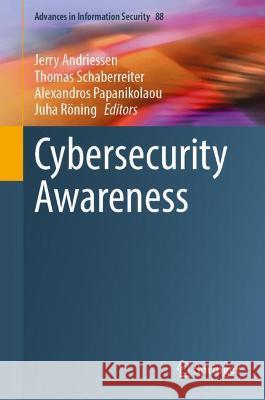 Cybersecurity Awareness  9783031042263 Springer International Publishing