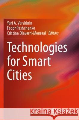 Technologies for Smart Cities  9783031055188 Springer International Publishing