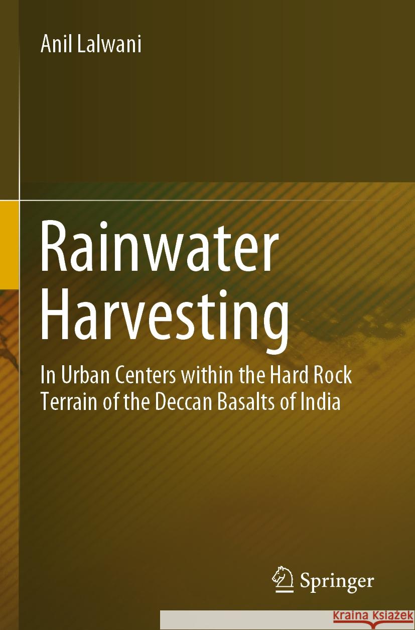 Rainwater Harvesting Anil Lalwani 9783031115684