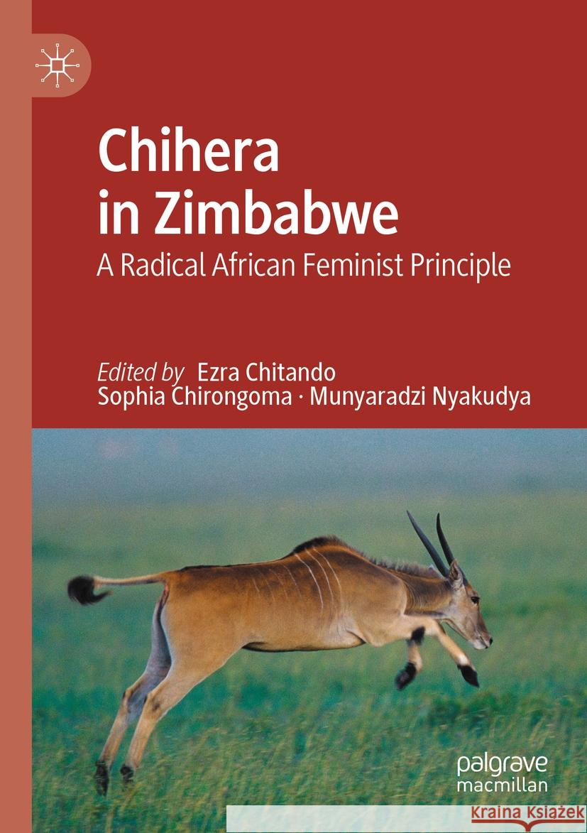 Chihera in Zimbabwe: A Radical African Feminist Principle Ezra Chitando Sophia Chirongoma Munyaradzi Nyakudya 9783031124686 Palgrave MacMillan