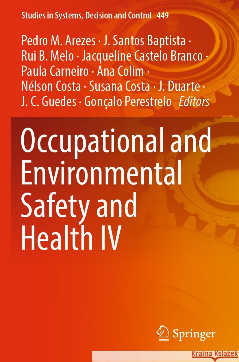 Occupational and Environmental Safety and Health IV  9783031125492 Springer International Publishing