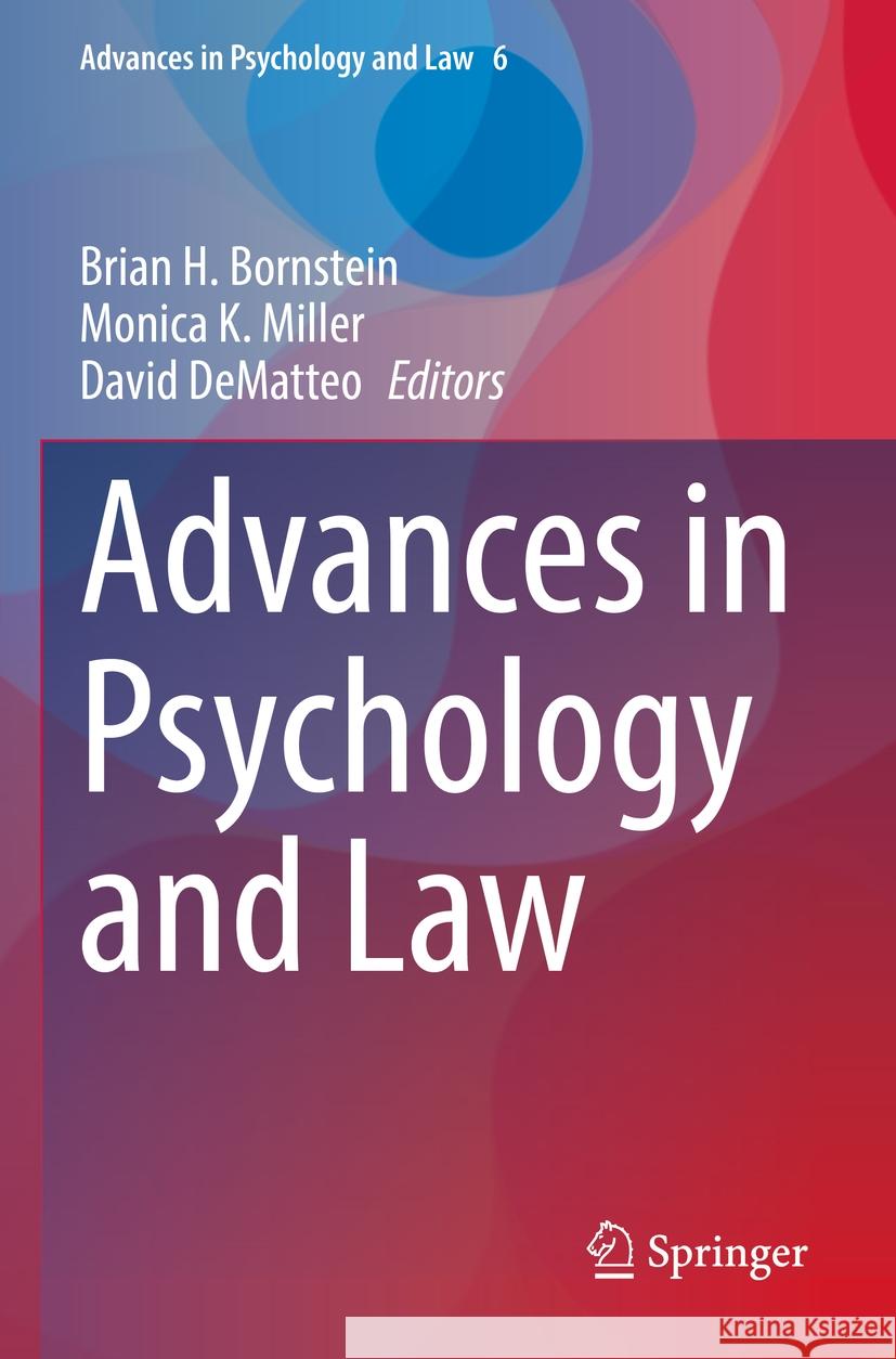 Advances in Psychology and Law  9783031137358 Springer International Publishing
