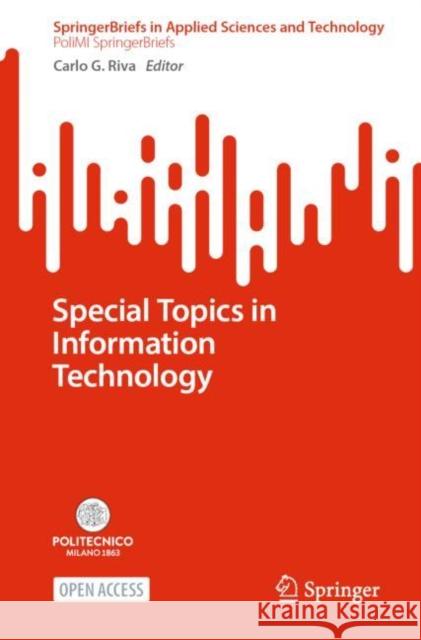Special Topics in Information Technology Carlo G. Riva 9783031153730 Springer