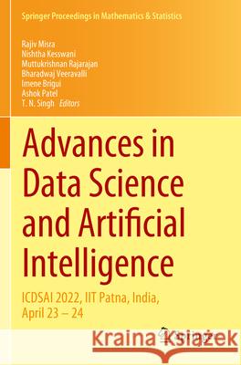 Advances in Data Science and Artificial Intelligence  9783031161803 Springer International Publishing