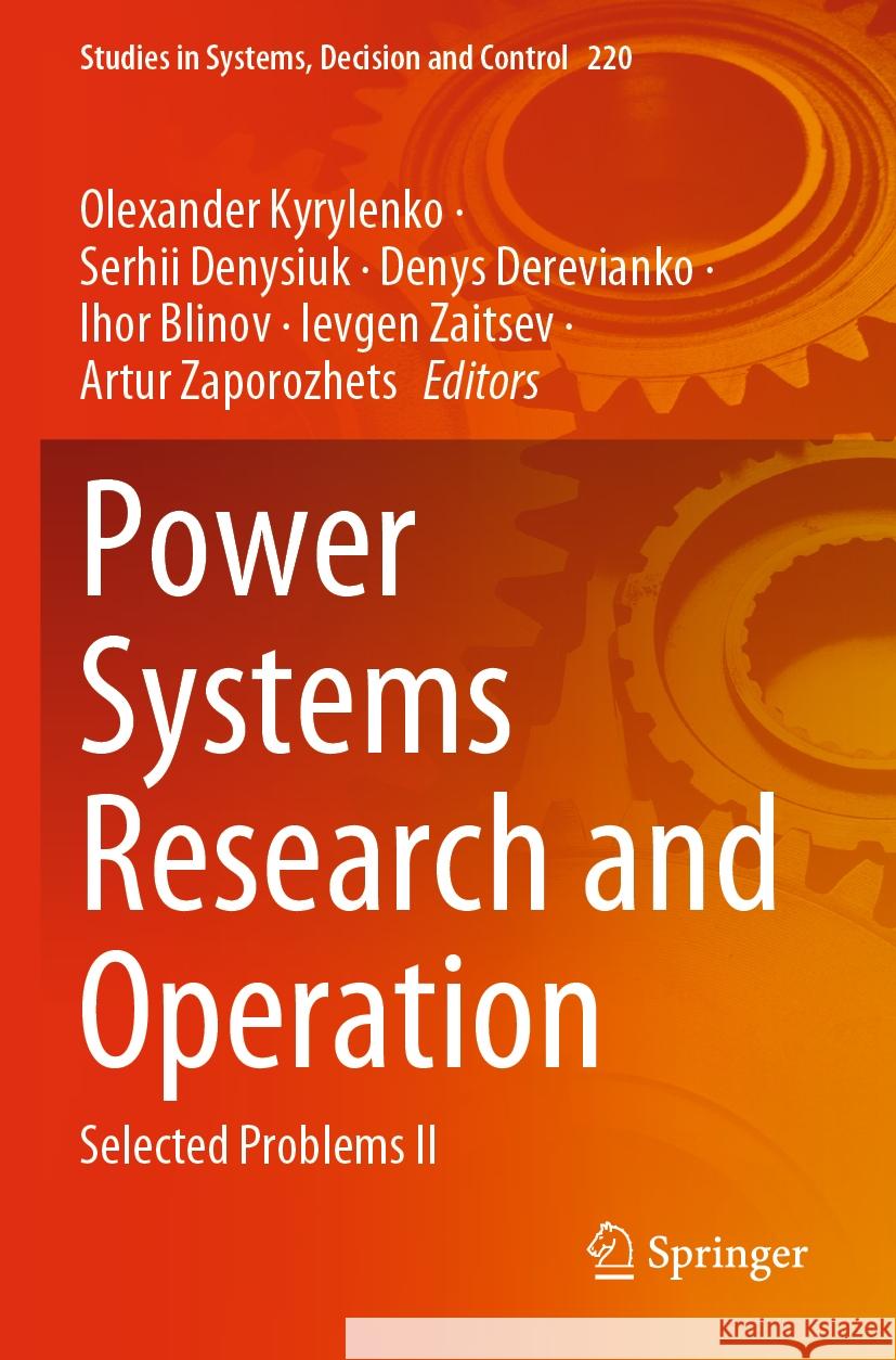 Power Systems Research and Operation  9783031175565 Springer International Publishing