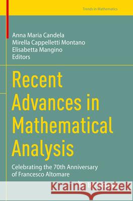 Recent Advances in Mathematical Analysis  9783031200236 Springer International Publishing