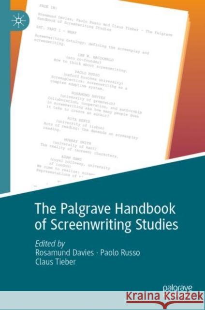 The Palgrave Handbook of Screenwriting Studies Rosamund Davies Paolo Russo Claus Tieber 9783031207686 Palgrave MacMillan