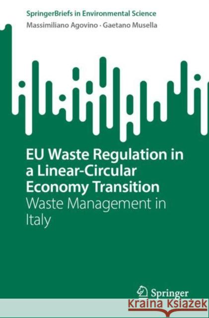 EU Waste Regulation in a Linear-Circular Economy Transition: Waste Management in Italy Massimiliano Agovino Musella Gaetano 9783031281020 Springer
