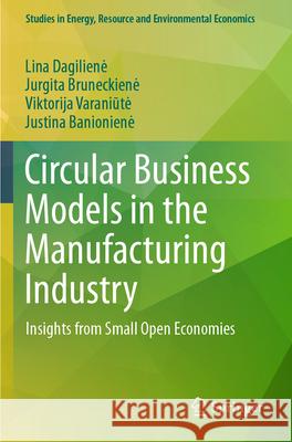 Circular Business Models in the Manufacturing Industry: Insights from Small Open Economies Lina Dagiliene Jurgita Bruneckiene Viktorija Varaniūte 9783031288111 Springer