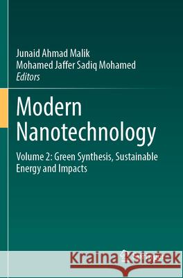 Modern Nanotechnology  9783031311062 Springer Nature Switzerland