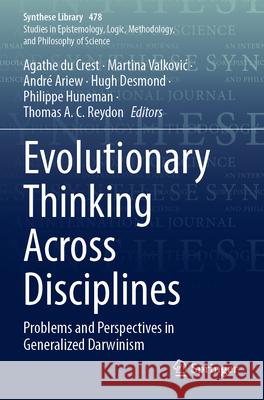 Evolutionary Thinking Across Disciplines  9783031333606 Springer International Publishing