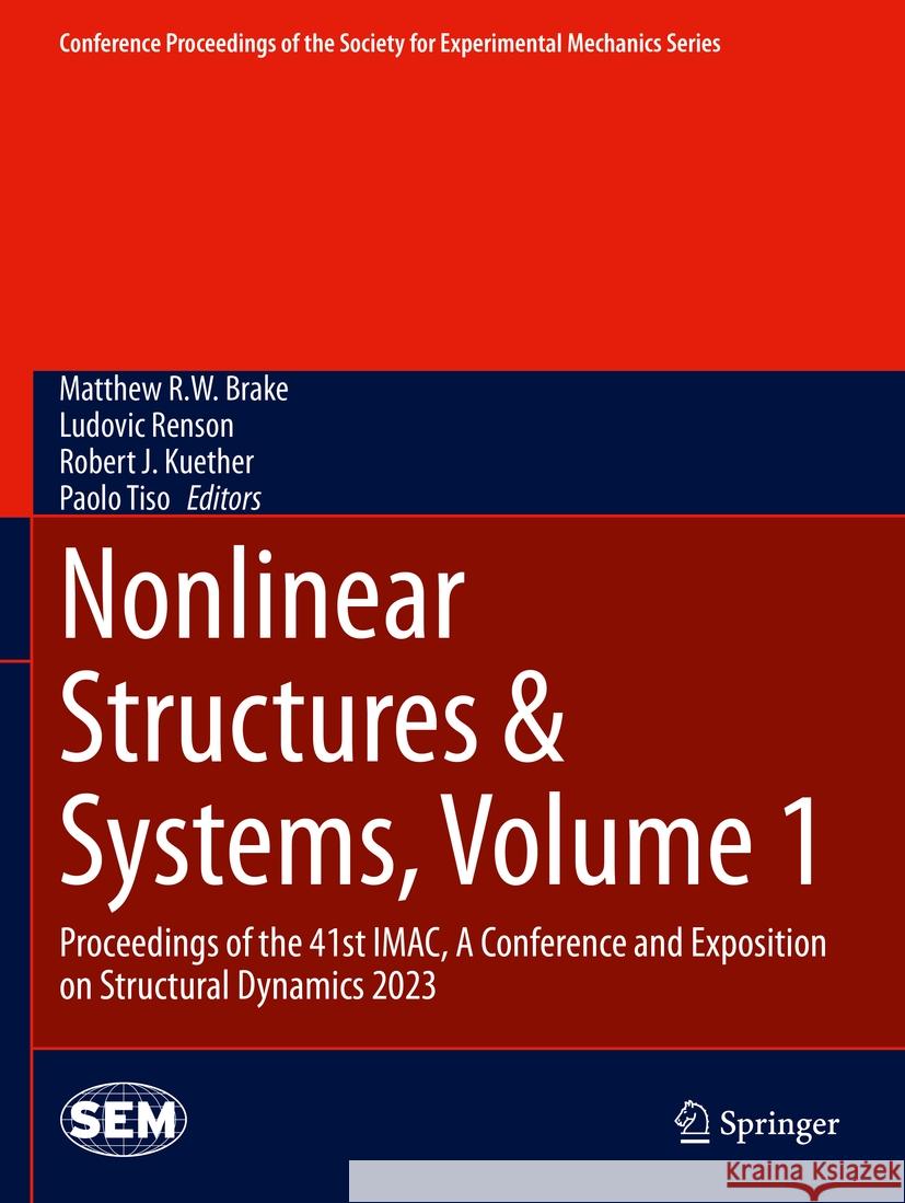 Nonlinear Structures & Systems, Volume 1  9783031370014 Springer Nature Switzerland