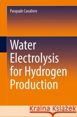 Water Electrolysis for Hydrogen Production Pasquale Cavaliere 9783031377792