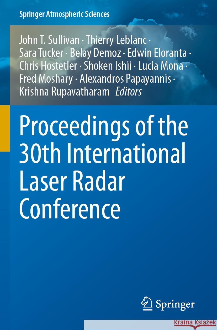 Proceedings of the 30th International Laser Radar Conference  9783031378201 Springer International Publishing