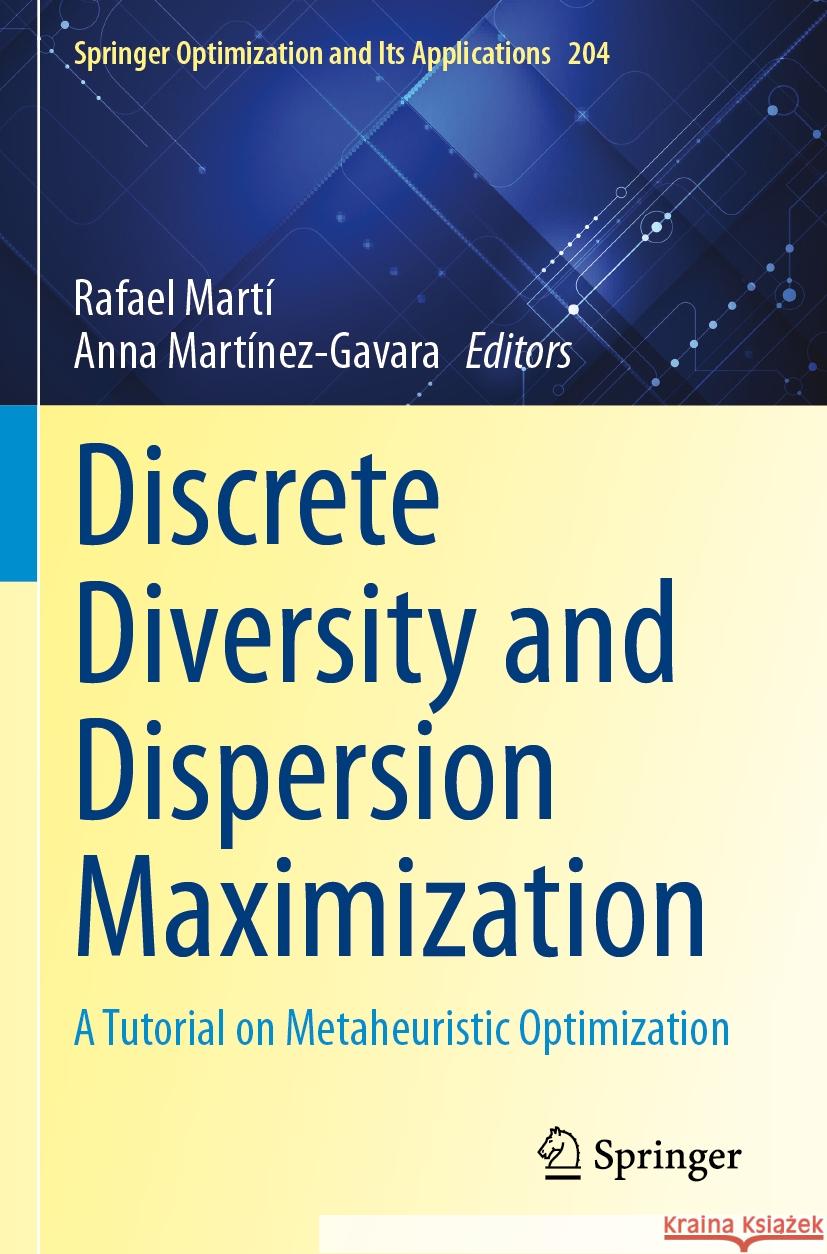 Discrete Diversity and Dispersion Maximization  9783031383120 Springer International Publishing