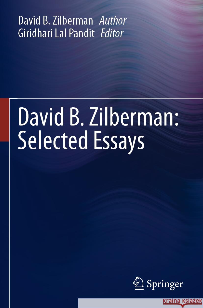 David B. Zilberman: Selected Essays David B. Zilberman 9783031389115