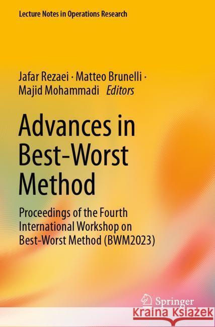 Advances in Best-Worst Method  9783031403309 Springer