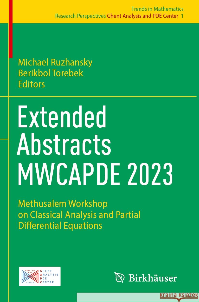 Extended Abstracts MWCAPDE 2023  9783031416675 Springer Nature Switzerland