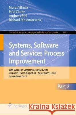 Systems, Software and Services Process Improvement  9783031423093 Springer Nature Switzerland