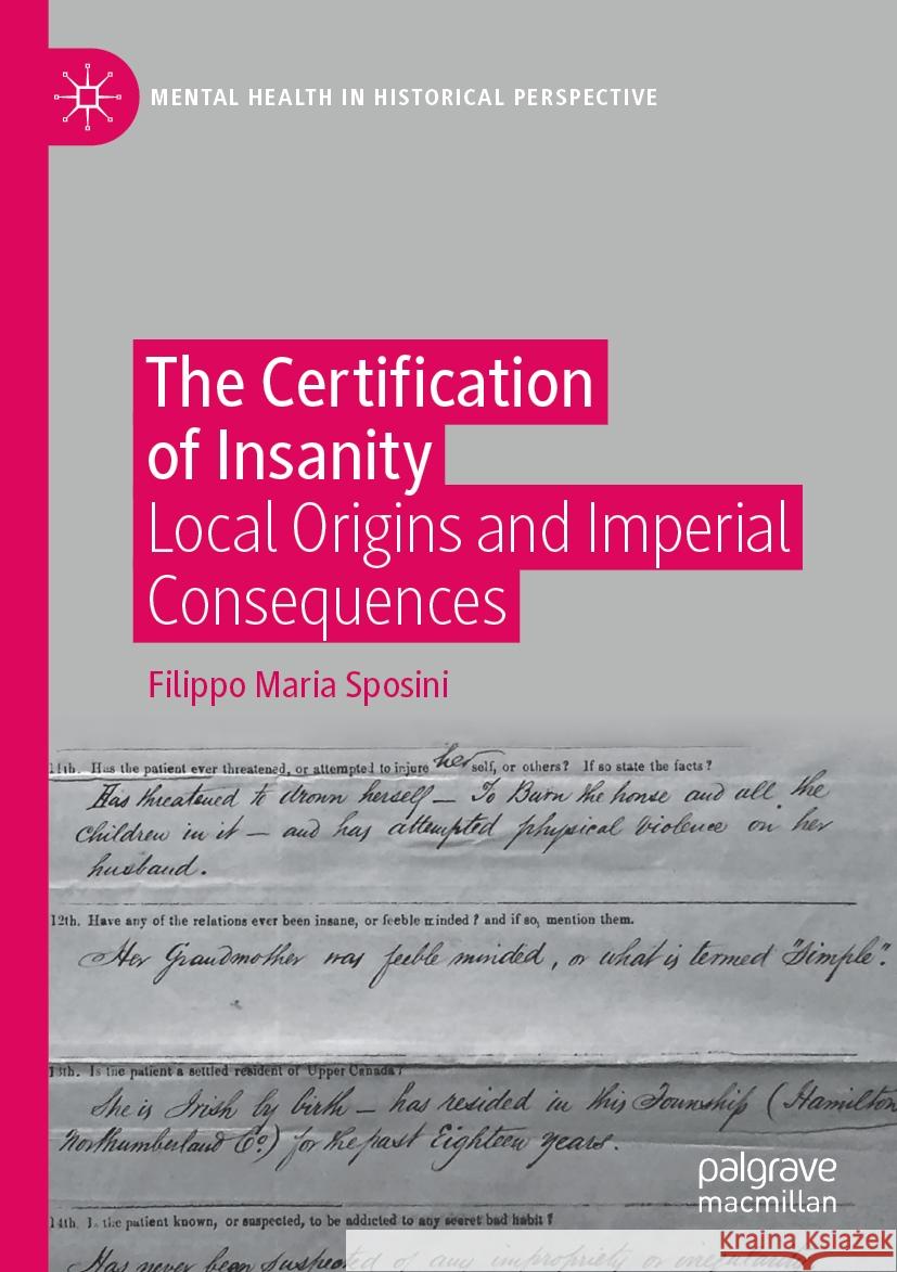 The Certification of Insanity Filippo Maria Sposini 9783031427442