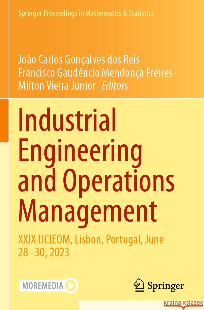Industrial Engineering and Operations Management  9783031470608 Springer Nature Switzerland