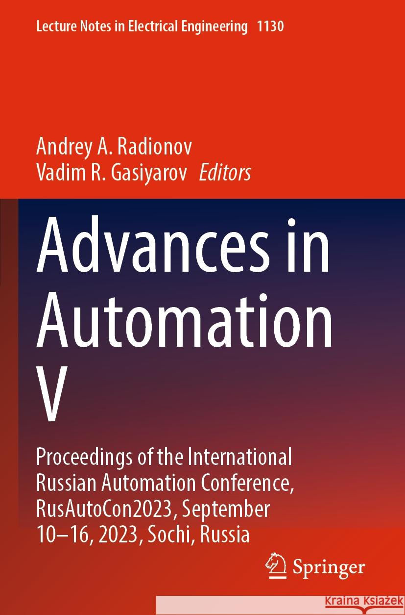 Advances in Automation V  9783031511295 Springer Nature Switzerland