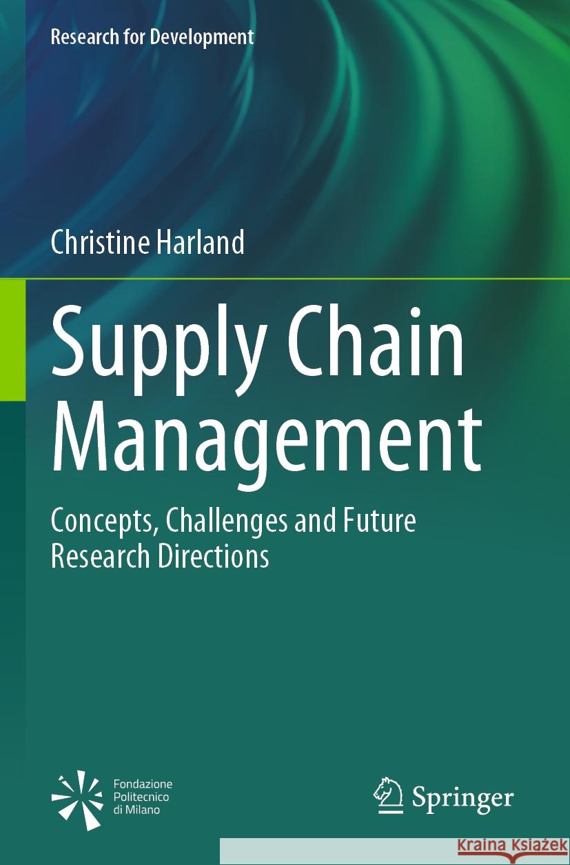 Supply Chain Management Christine Harland 9783031522499
