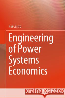 Engineering of Power Systems Economics Rui Castro 9783031552502 Springer