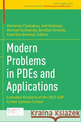 Modern Problems in PDEs and Applications  9783031567346 Birkhäuser