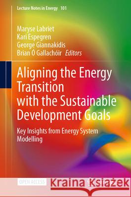 Aligning the Energy Transition with the Sustainable Development Goals: Key Insights from Energy System Modelling Maryse Labriet Kari Espegren George Giannakidis 9783031588969