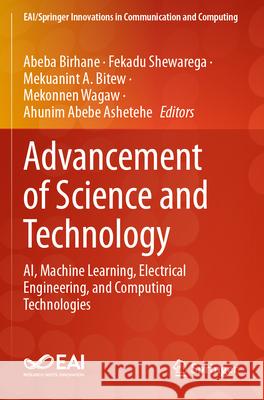 Advancement of Science and Technology  9783031641534 Springer Nature Switzerland