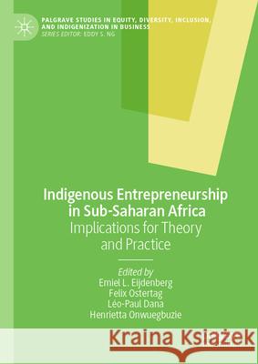 Indigenous Entrepreneurship in Sub-Saharan Africa: Implications for Theory and Practice Emiel L. Eijdenberg Felix Ostertag L?o-Paul Dana 9783031649233 Palgrave MacMillan