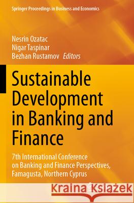 Sustainable Development in Banking and Finance  9783031655357 Springer Nature Switzerland