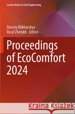 Proceedings of EcoComfort 2024  9783031675782 Springer Nature Switzerland