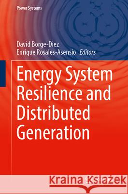 Energy System Resilience and Distributed Generation David Borge-Diez Enrique Rosales-Asensio 9783031677533 Springer