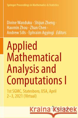 Applied Mathematical Analysis and Computations I  9783031697081 Springer
