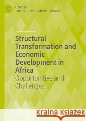 Structural Transformation and Economic Development in Africa: Opportunities and Challenges John Struthers Adebisi Adewole 9783031923173 Palgrave MacMillan