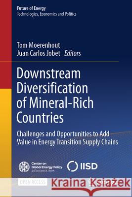 Downstream Diversification of Mineral-Rich Countries: Challenges and Opportunities to Add Value in Energy Transition Supply Chains Tom Moerenhout Juan Carlos Jobet 9783032061386 Springer