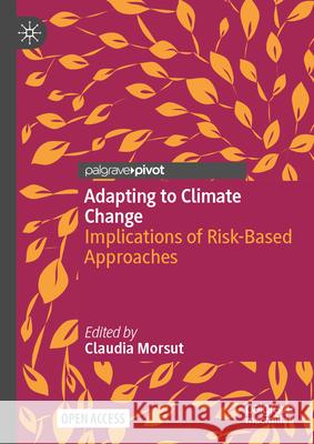 Adapting to Climate Change: Implications of Risk-Based Approaches Claudia Morsut 9783032071354 Palgrave MacMillan
