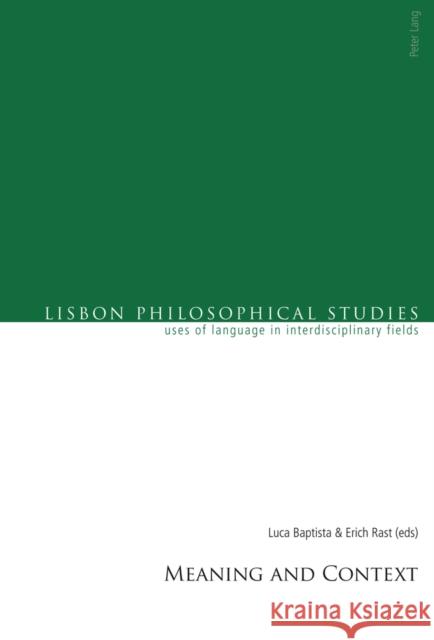 Meaning and Context Luca Baptista 9783034305747 0