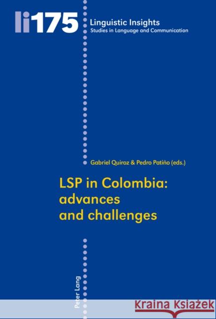 Lsp in Colombia: Advances and Challenges Gotti, Maurizio 9783034314343 Peter Lang AG, Internationaler Verlag der Wis