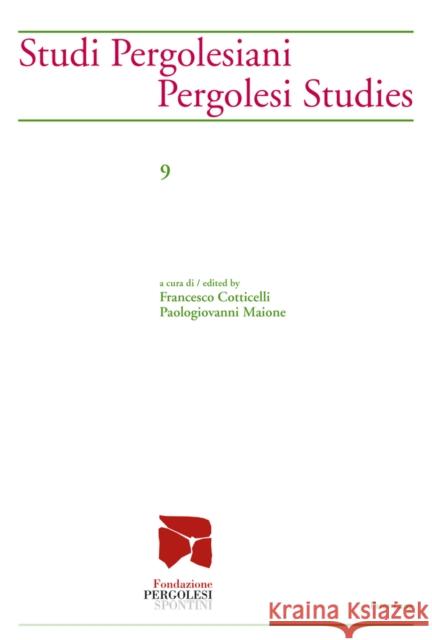 Studi Pergolesiani / Pergolesi Studies Francesco Cotticelli Paologiovanni Maione 9783034316316 Peter Lang Gmbh, Internationaler Verlag Der W