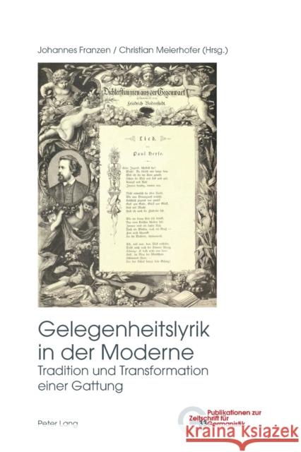 Gelegenheitslyrik in der Moderne; Tradition und Transformation einer Gattung Franzen, Johannes 9783034342032 Peter Lang Gmbh, Internationaler Verlag Der W